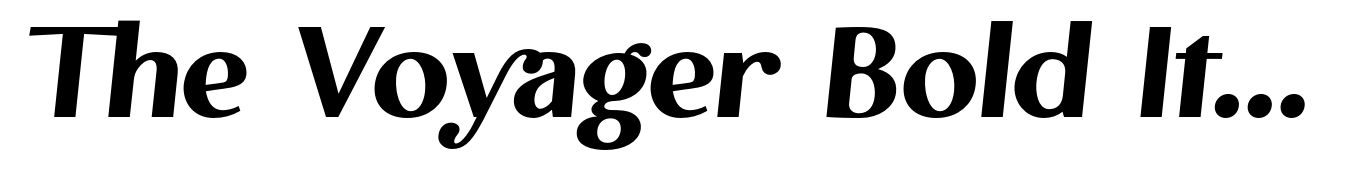 The Voyager Bold Italic